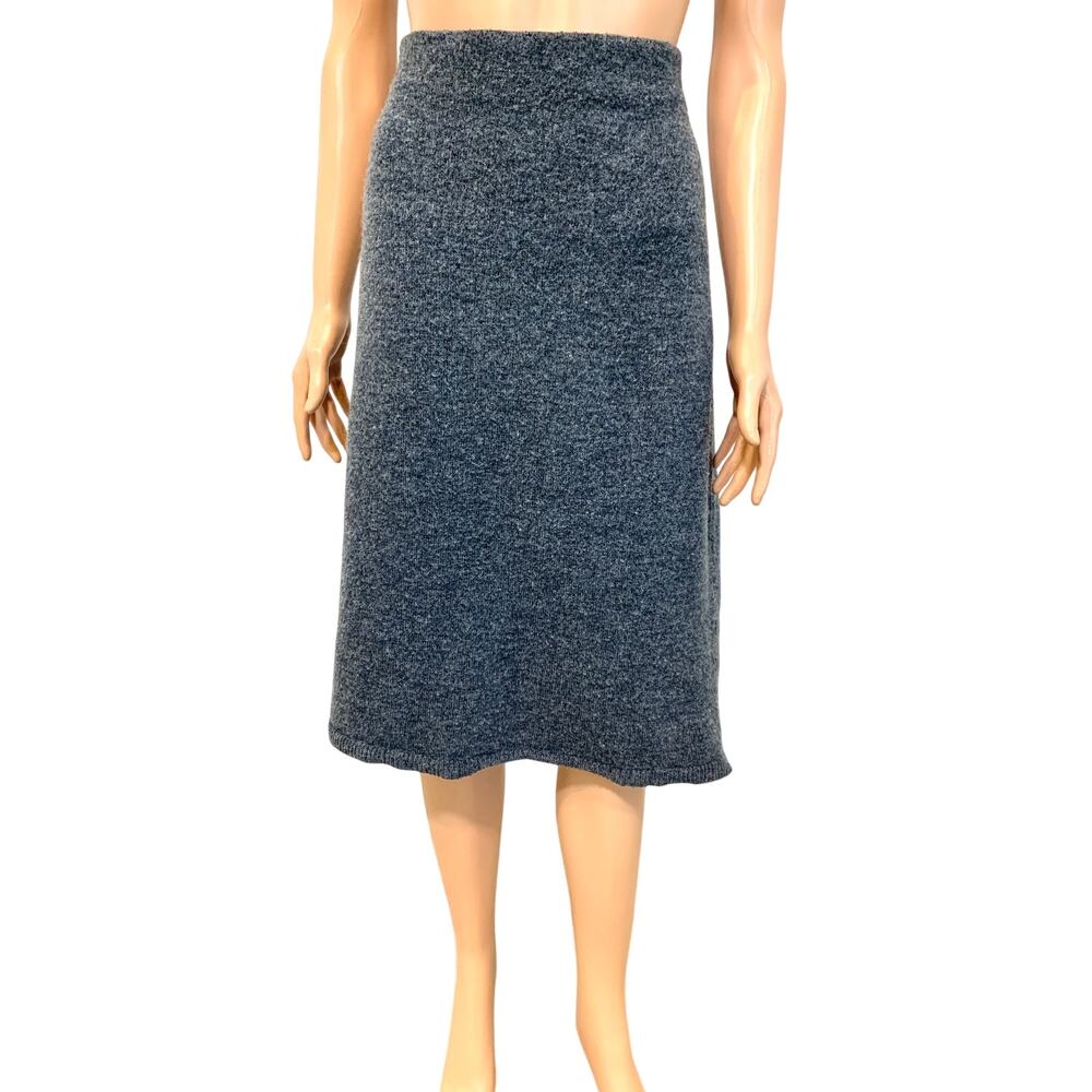 MNG wool blend medium midi a line sweater skirt SK2 3342